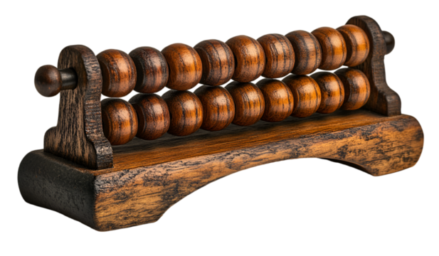 a wooden abacus with colorful balls

