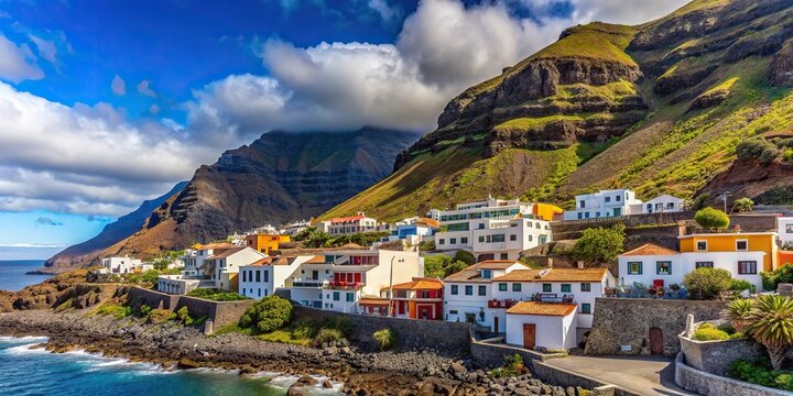 Low angle view of Tamaduste village on El Hierro, Canary Islands