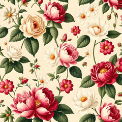 vintage wallpaper with flowers
