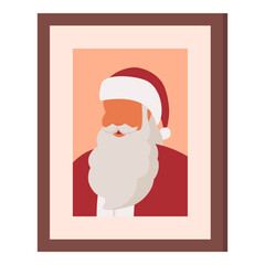 Santa Claus portrait in a frame