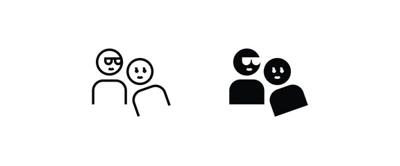 Loving couple, Couple in love. Man and woman embracing each other affectionately. Characters for the feast of Saint Valentine.