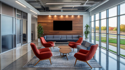 An inspiring team space that encourages brainstorming and idea sharing