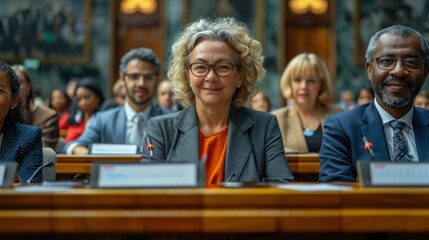 A diverse panel of negotiators at a United Nations summit