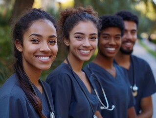 Jovial Medical Professionals in Group Portrait