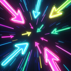 glowing arrows background