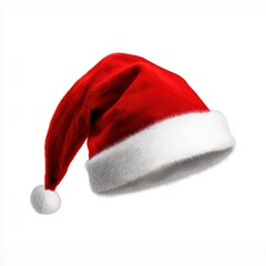 Red Christmas Hat Isolated on White Background