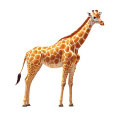Giraffe with a Long Neck and Spots