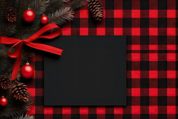 Merry Christmas Plaid Design Template christmas plaid tartan.