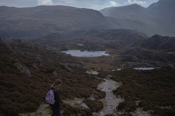 landscape with lake in Lake District, UK