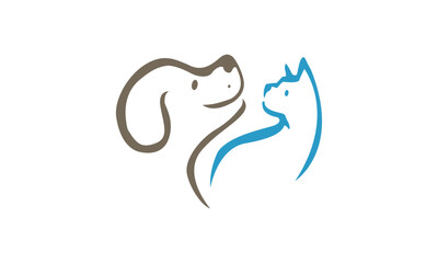 Beautiful pets logo design template