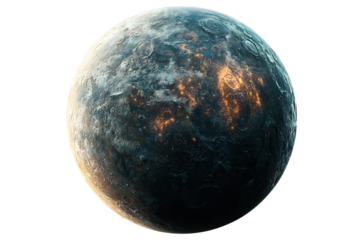 Exoplanet isolated on white background