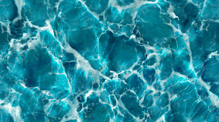 Obraz premium dark seascape beautiful waves, blue sea. Top view close up. Sea aerial view, amazing nature background texture. Beautiful darksea with waves splashing and beach concept