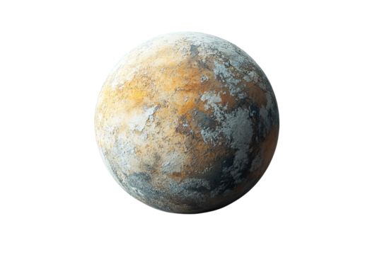 Exoplanet isolated on white background