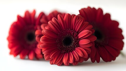 a group of red flowers

