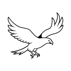 Obraz premium outline of a bird for coloring pages for kids