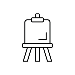 easel line icon with white background vector stock illustration