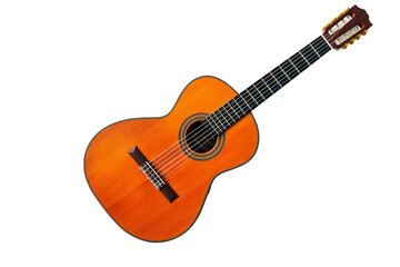 Obraz premium Classical guitar full size on transparent background