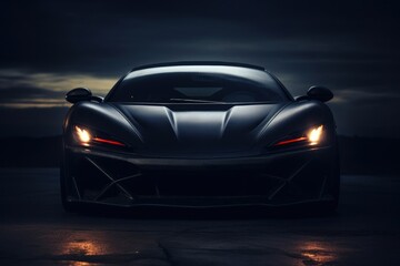 Fototapeta premium Sports car headlight vehicle black.