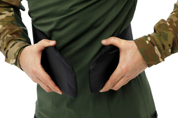 protection armor belt military on the soldier