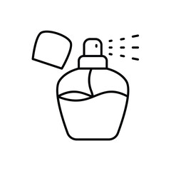Obraz premium perfume line icon with white background vector stock illustration