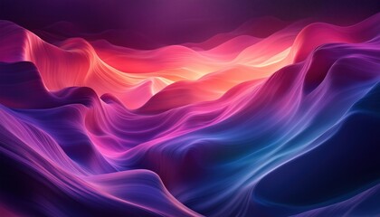 Fototapeta premium Vibrant Abstract Digital Art of Colorful Flowing Waves