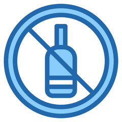 Vector Icon No Alcohol, Allergen, Avoid, No Drinking, Wine, Bottle