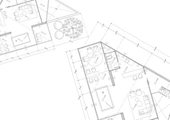 Floor plan designed building on the drawing.