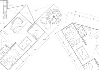 Floor plan designed building on the drawing.