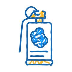 grenade weapon doodle icon sketch vector. grenade weapon sign. isolated symbol illustration
