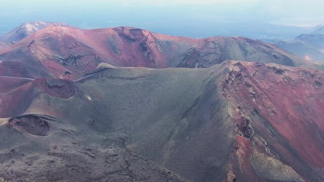 Aerial view of Timanfaya national park in Lanzarote
