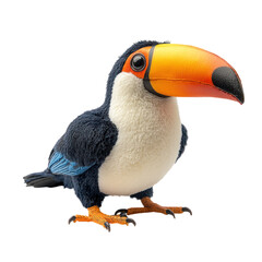 Naklejka premium Close-up of a Toucan Plush Toy