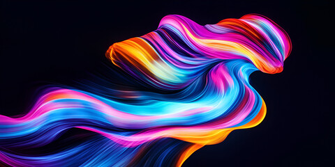 Fototapeta premium Vibrant Abstract Smoke Waves