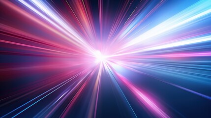 Abstract Speed Light Streaks Tunnel of Light Motion Blur Futuristic Background