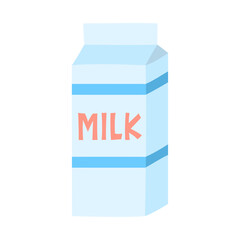 紙パックの牛乳。フラットなベクターイラスト。
Milk carton. Flat vector illustration.