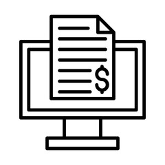 Electronic Invoice line icon