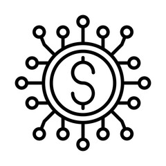 Virtual Currency line icon