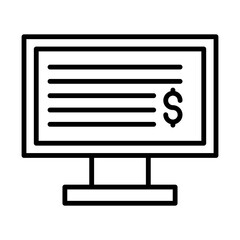 Online Investment line icon