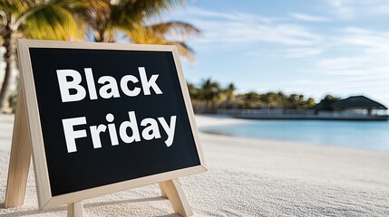Experience the vibrant atmosphere of a tropical beach on Black Friday. Picture a perfect blend of relaxation and shopping amid gorgeous palm trees and the ocean