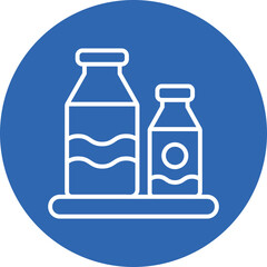 Condiments line circle icon