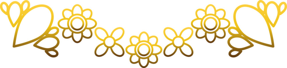 gold flower petal ornament