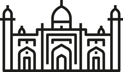 Dhaka – Bangladesh: Lalbagh Fort (outline icon)
