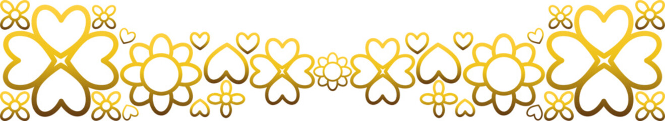 gold flower petal ornament