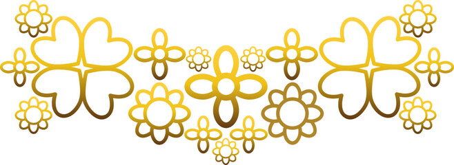 gold flower petal ornament