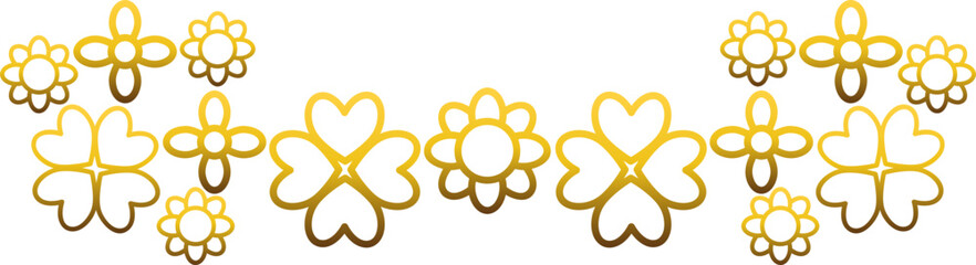 gold flower petal ornament