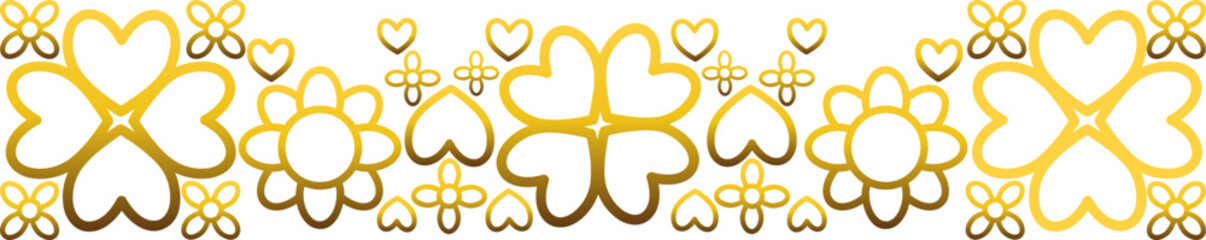 Obraz premium gold flower petal ornament