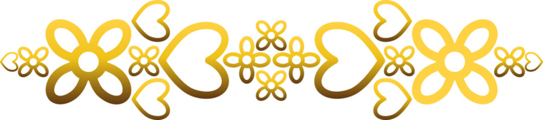 gold flower petal ornament