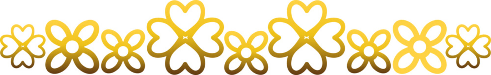 gold flower petal ornament