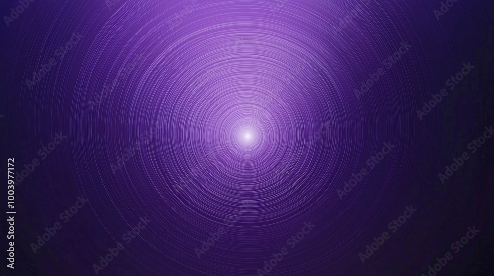 Poster abstract background with purple concentric circles creating a tunnel effect converging to a bright p