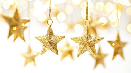 golden christmas stars