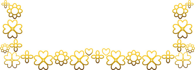 gold flower border ornament